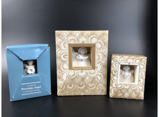 Margaret Furlong Porcelain Angel Ornaments In Boxes