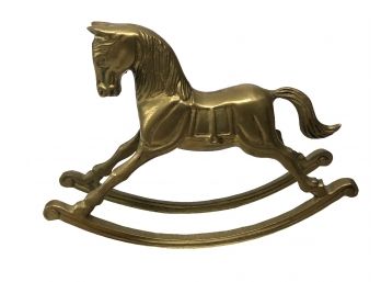 Brass Small Shelf Size Rocking Horse