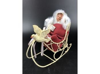 Byers Choice Victorian Toddler In Sleigh With Dove