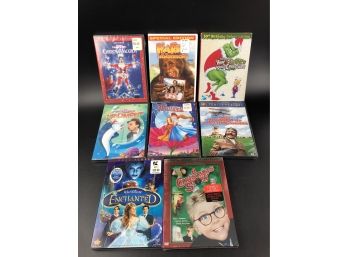 8 Factory Sealed Kid's Movies On DVD