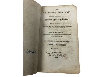 Rare Civil War Era -The Volunteers Handbook- Virginia Volunteers 1861