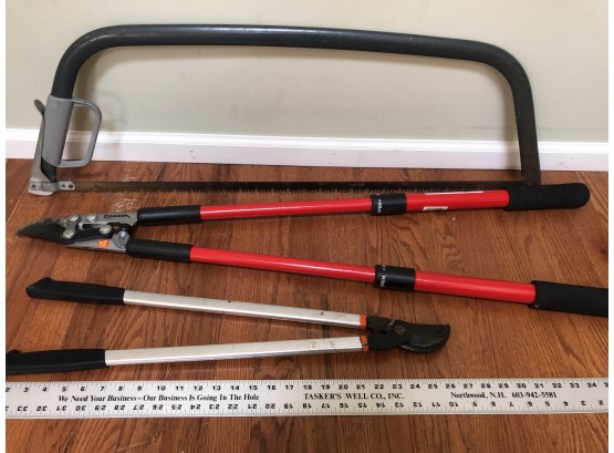 2 Loppers With Extendable Handle, Bow Saw