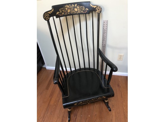 Windsor High Back Black Rocking Chair By Nichols And Stone