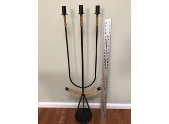 Large Three Tier Metal Candle Holder, Approximately 40 Inches Tall