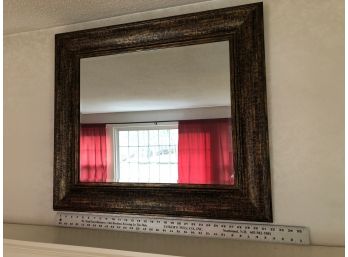 Beveled Mirror In Frame, 32 Inches Long 28 Inches Tall
