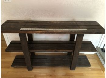 Three Tier Wood Shelf Made Of Two By Fours