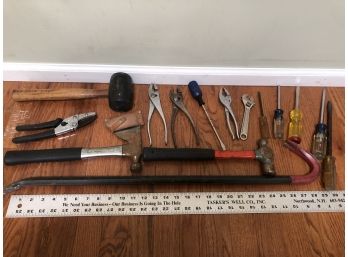 Lot Of Tools, Axe, Crowbar, Hand Tools