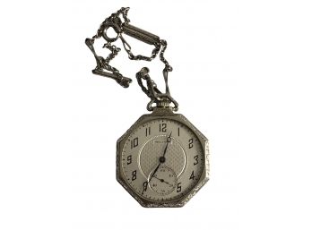 Vintage Waltham Pocket Watch With Chain