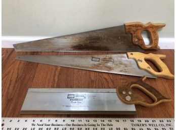 Three Sears Craftsman Hand Saws