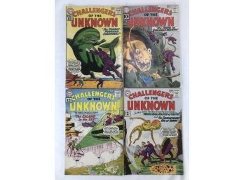 Challengers Of The Unknown #20, 22, 23, 24 - Vintage Comics 1960s, See Pics