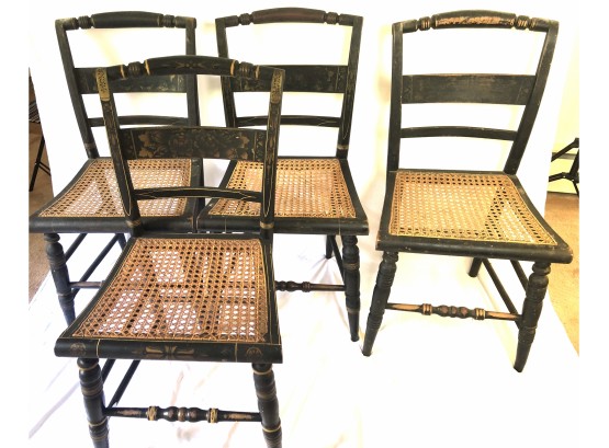 4 Hitchcock Style Chairs