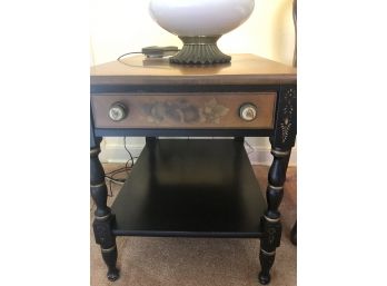 Stenciled Side Table