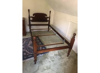Pair Canon Ball Twin Beds
