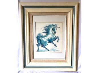 Charles Burdick Unicorn Watercolor