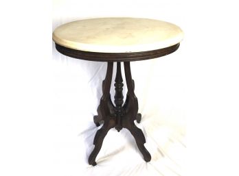 Victorian Oval Marble Top Table