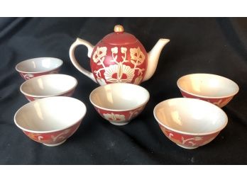 Uzbek Teapot & Cups