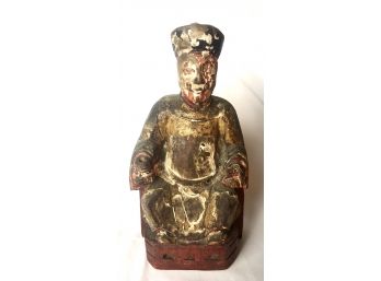 Chinese Wood Block Carved Wise Man