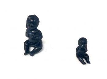 Two Celluloid Black Dolls