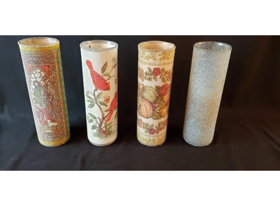 Four Circa 1970's Cylindrical Candles
