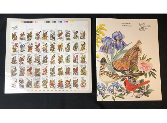 US Postal Service, 1982  50 State Birds And Flowers Mint Set
