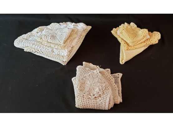 Assorted Crocheted Doilies/ Antimacassars