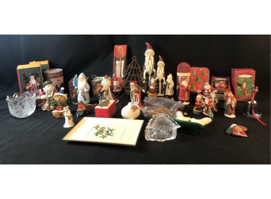 Large Lot Of Small Christmas Decorations