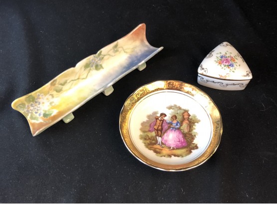 Three Small Pieces Of Limoges