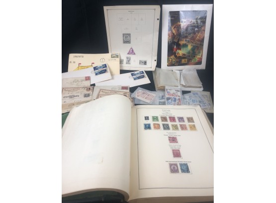 Lot Of Assorted Postage Stamps And Album