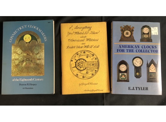 Three Books About Clocks And Watches
