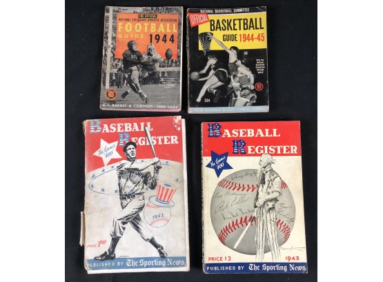 1940's Baseball Register/ Collegiate Football, Basketball Guides