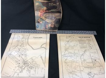 Reproduction Maps Of Concord,  Seekonk, MA Etc