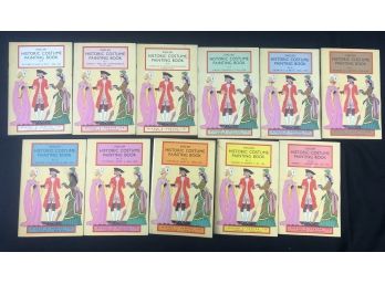 Lot Of 11 English Historic Costume Painting Book By Windsor And Newton LTD London England