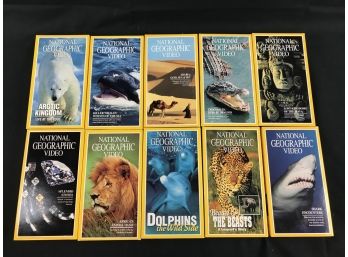 10 National Geographic VHS Video Tapes
