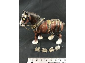 Budweiser Horse And Miniature Budweiser Metal Train