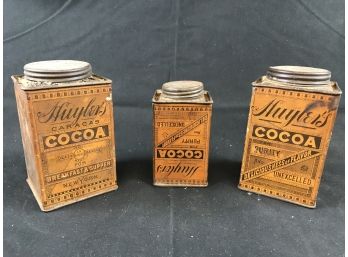 3 Huylers Cocoa Breakfast And Supper Tins New York