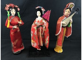 Three Asian Ladies Dolls
