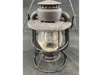 Vintage Black Painted NY Clines Lamp Lantern