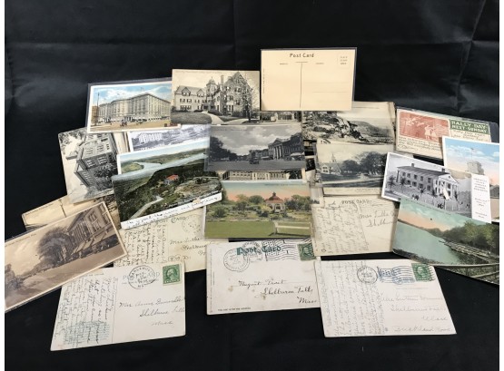 Early 1900s Postcards From Connecticut And Massachusetts
