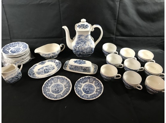 Historical Ports Of England China Set. Made In England