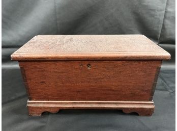 Very Old 19th Century Hand Made Wooden Box With Old Letters. One Dated 1848