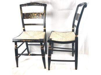 Pair Of 19th  Century Hitchcock Style Chairs