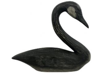 Large Carved Black Swan