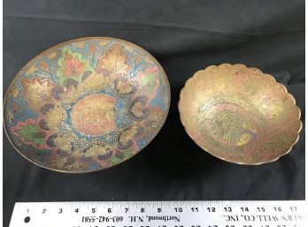 Brass Painted Bowls. Made In India