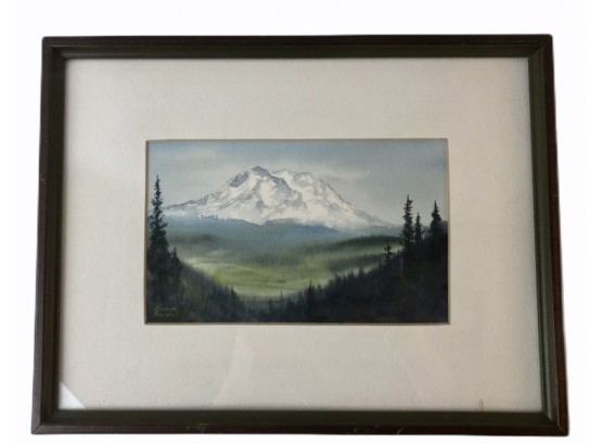 Naomi Snider Watercolor- Mt. Rainer From Eatonville, WA
