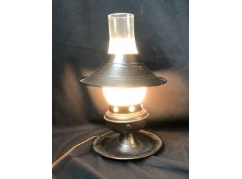 Small Hammered Metal Lamp Probably Copper