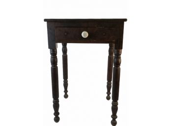 Antique One Drawer Stand With Glass Drawer Knob