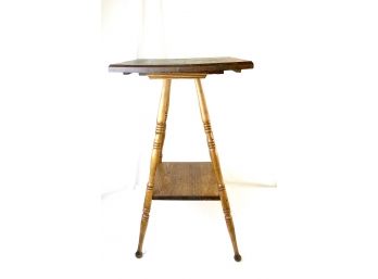 Antique Oak  Plant Stand/ Side Table