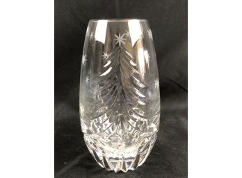 Mikasa Crystal Christmas Vase