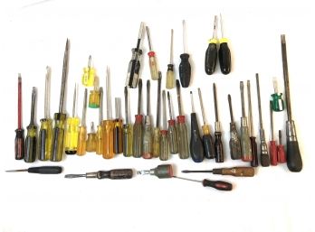 Large Lot Of Assorted Screwdrivers