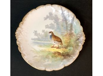 G. AHRENFELDT Limoges France Depose Hand-painted Plate With A Bird